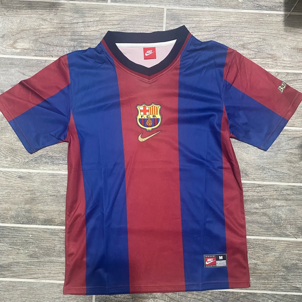 1998 Barcelona Home Soccer Football Jersey